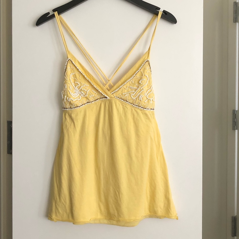J.Crew Beaded spaghetti strap cami top